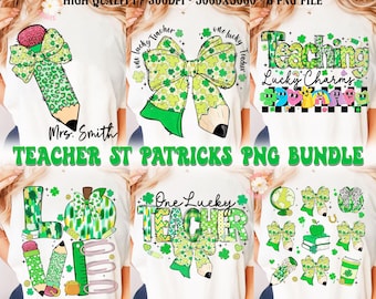 Zestaw dla nauczyciela na Dzień Świętego Patryka PNG, projekt kokietki na Dzień Świętego Patryka PNG, ołówek nauczyciela PNG, szczęśliwy nauczyciel PNG, koniczyna PNG, irlandzki PNG