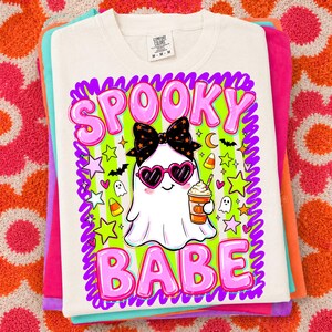 Halloween PNG Bundle Striped Retro Spooky Season Hot Ghoul Summerween Basic Witch Goose Pumpkin Cute Boo Preppy Pink Halloween Coquette Bow image 12