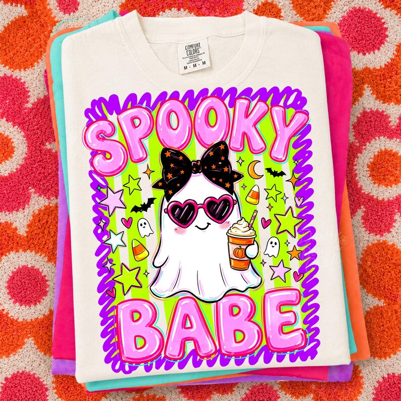 Halloween PNG Bundle Striped Retro Spooky Season Hot Ghoul Summerween Basic Witch Goose Pumpkin Cute Boo Preppy Pink Halloween Coquette Bow image 12