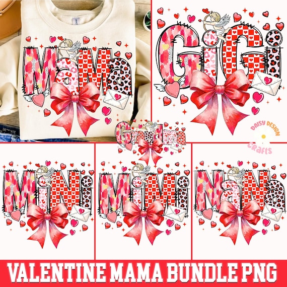 Valentines Mama Coquette PNG, Valentine png, Mama Valentine Shirt png, Valentine png designs, Valentine coquette png, mama and mini png