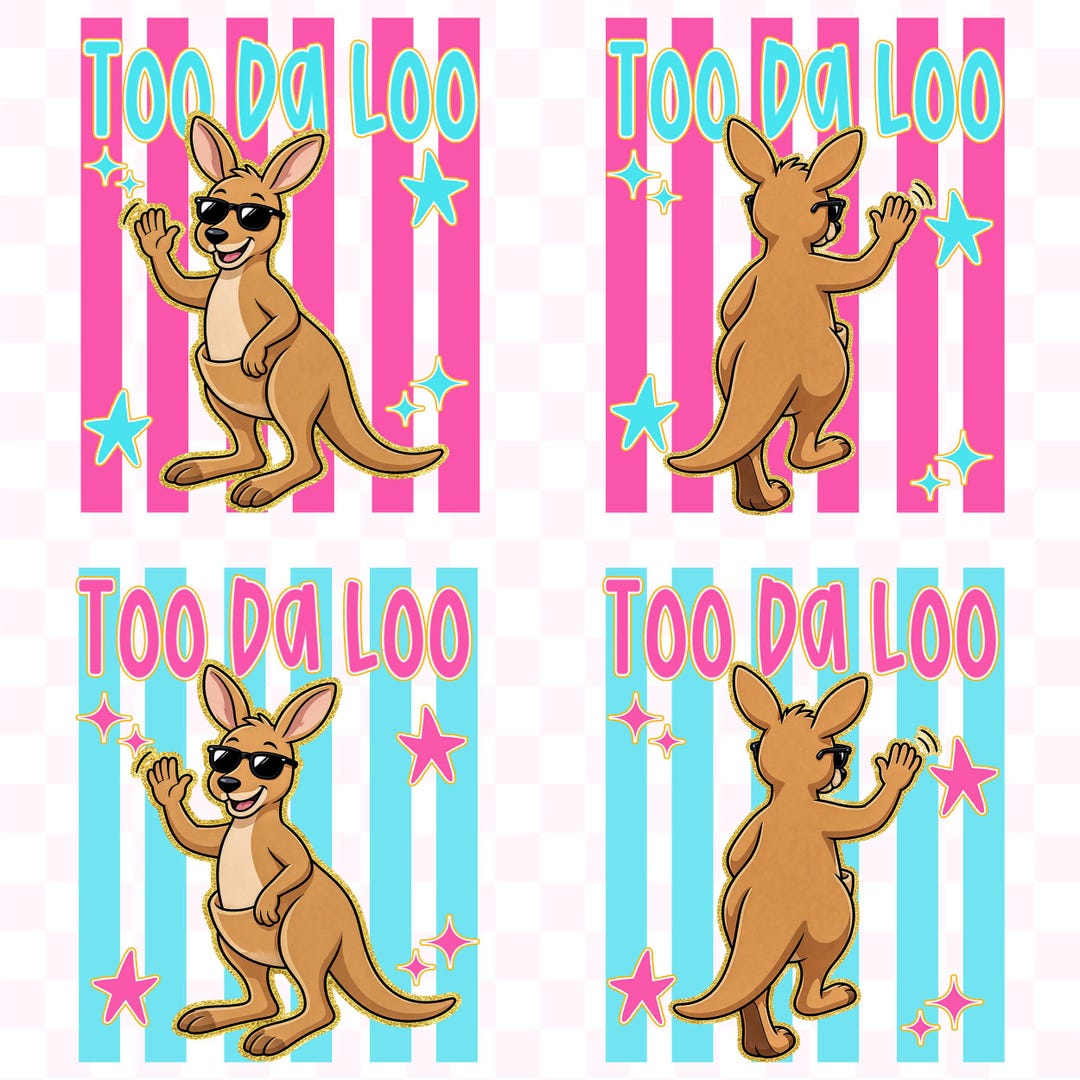 Too Da Loo Kangaroo PNG, Funny Goodbye Kangaroo Shirt Design, Preppy ...