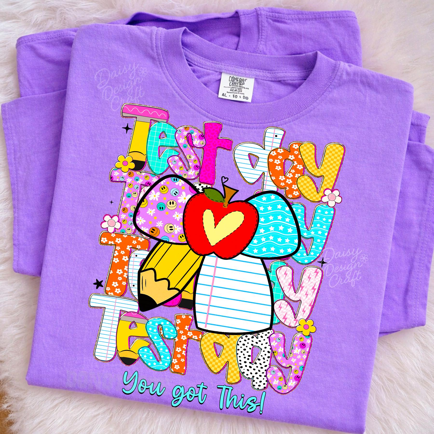Preppy Test Test Day Teacher Coquette PNG Bundle, You Got This Testing Day Png ...