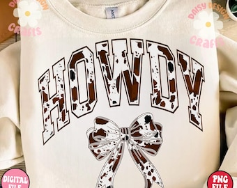 Fiocco in pelle di mucca png, fiocco Western Coquette PNG, design Western Mama, design Western Sublimation, Howdy Png, Cowgirl Png, camicia Western Png