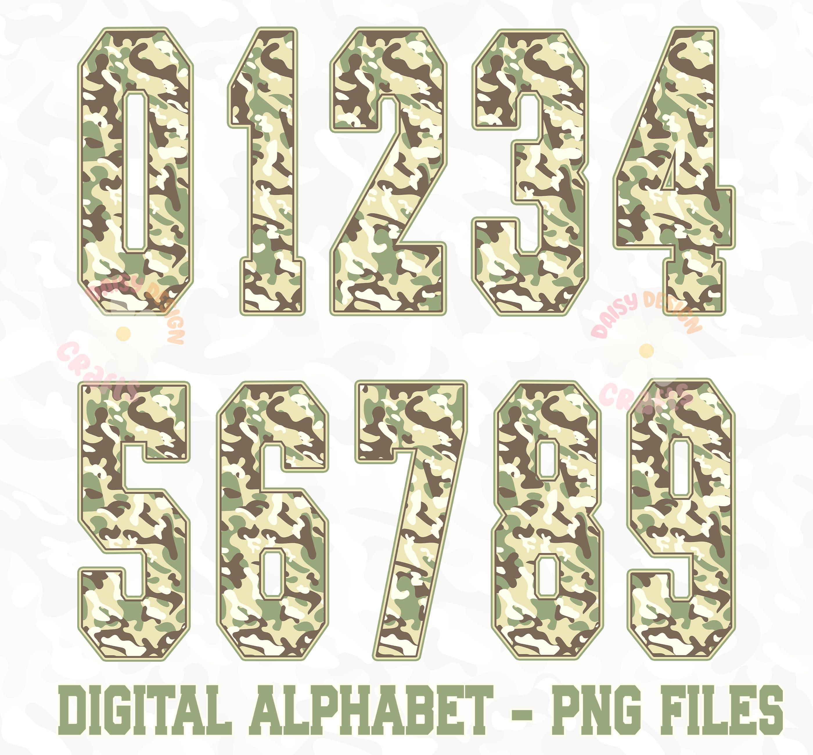 Camo Alphabet PNG - Digital Download, Varsity Camouflage Font, Letters ...