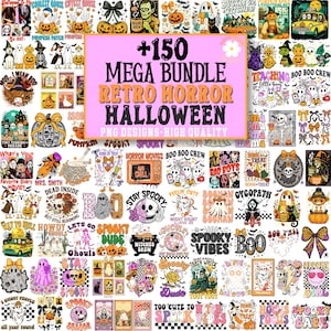150+ Mega Bundle PNG, Horror Charachter png, Halloween Png, Boo Ghost Shirt png, Spooky Pumpkin Sublimation, Halloween Fall Bundle PNG SVG
