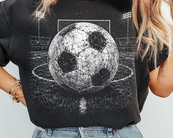Verweerde voetbal PNG, vintage retro stadion sublimatieontwerp, trendy voetbalafbeelding voor wedstrijddagen, digitale download