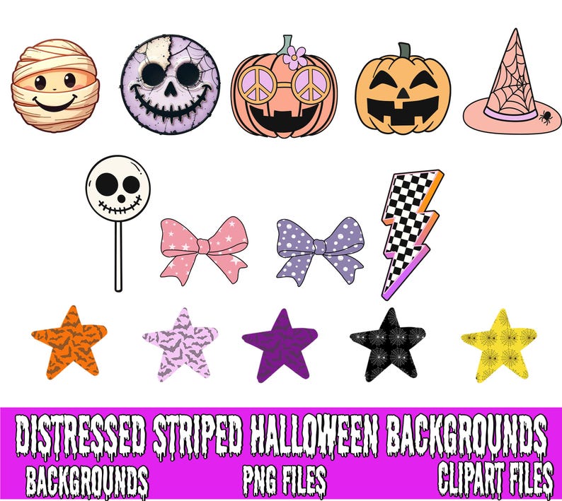 Gestreepte Halloween-leraar PNG-bundel, leraar sublimatie ontwerp, preppy Halloween leraar png, griezelig leraar shirt, trendy leraar clipart afbeelding 8