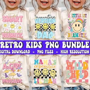 Lot de Png rétro pour tout-petit, lot de Png rétro pour enfants, chemise enfant Png, chemise pour tout-petit garçon fille, lot de png pour enfant, sublimation de chemise pour enfant, tout-petit Png