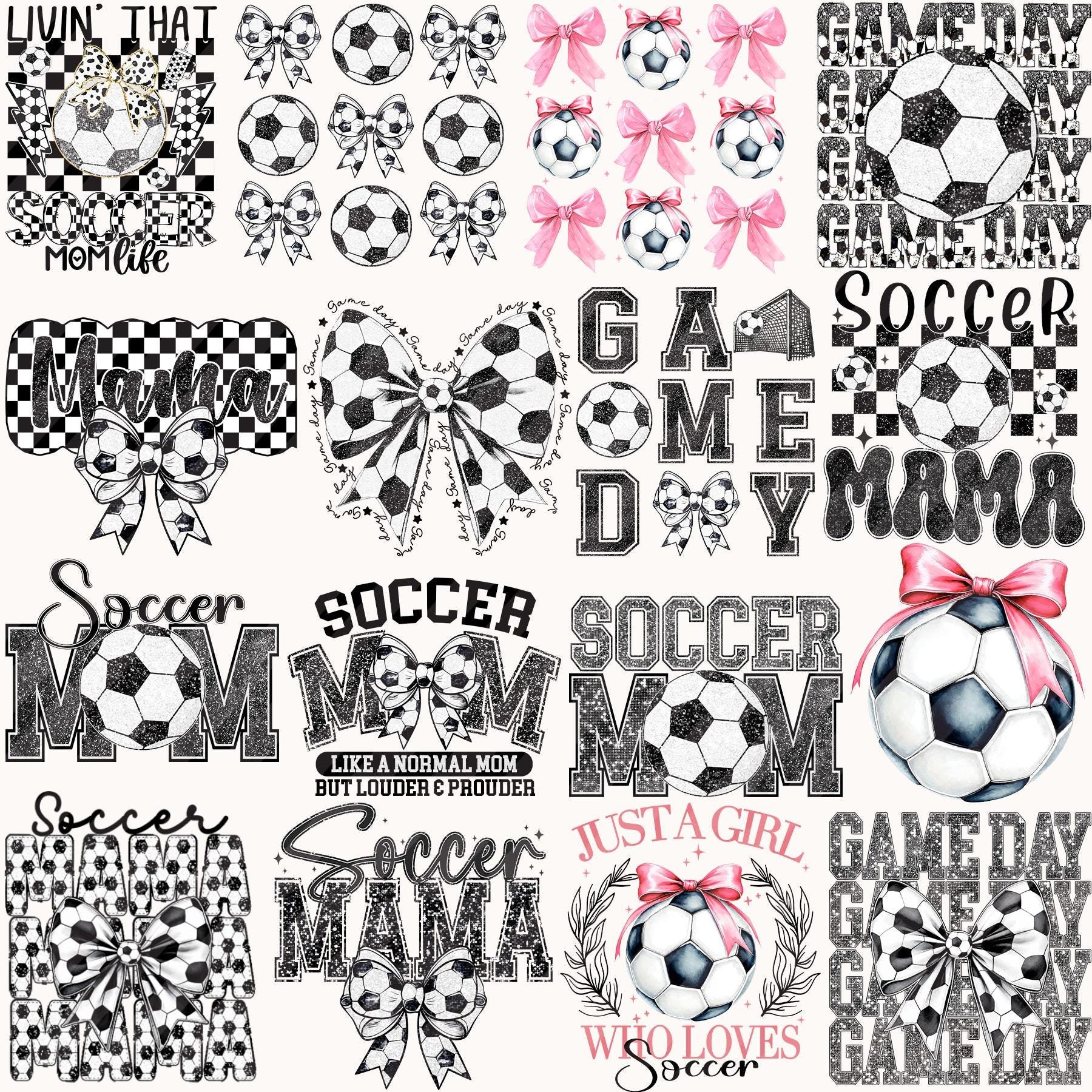 Retro Soccer Mama Bundle PNG, Soccer Mom Png, Soccer Coquette Png, Game ...