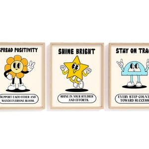 Groovy Educational Posters, Vintage Classroom Decor, Retro Motivational ...