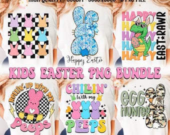 Paquete de PNG de Pascua, sublimación de conejito de Pascua retro, conejito de Pascua para niños, niño y niña, PNG de feliz Pascua, PNG de coqueta de Pascua, One Cool Peep PNG