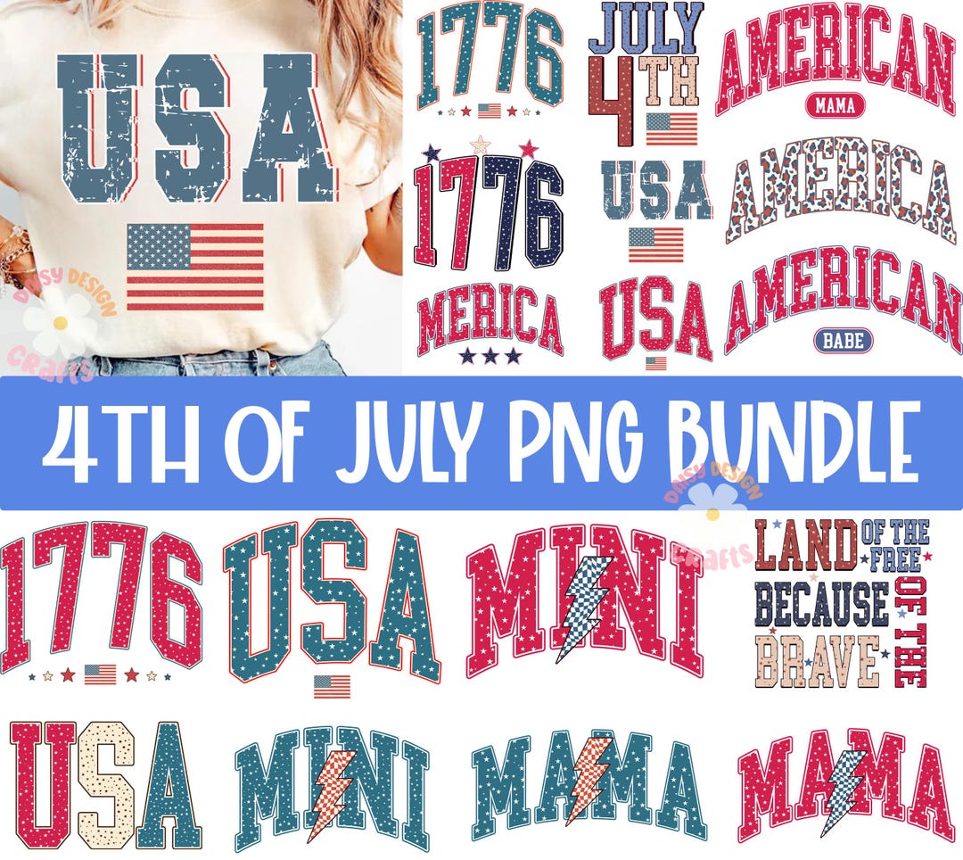 4th of July Png Bundle, American Mama Mini PNG, Mama Png, 4th of July ...