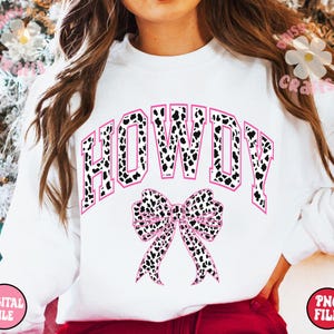 Western Coquette Bow Png, Cowhide bow png, Western Mama Design, Western Sublimation Design, Howdy Png, Cowgirl Png, Western Shirt Png