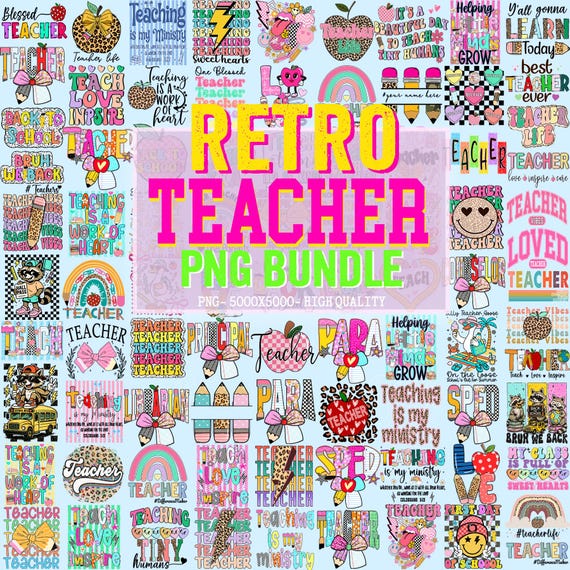 Teacher PNG Bundle, Back To School Png Bundle, Teacher Shirt Png Bundle, Teacher Appreciation PNG, SPED Para Counselor Png, First Day School