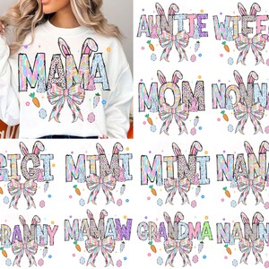 Easter Family Png Bundle, Easter Mama Coquette Png, Happy Easter PNG, Easter Png Bundle, Retro Easter Png, Easter Bunny Png, Easter mama png