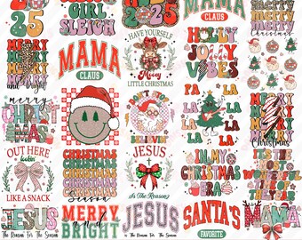 Christmas Bundle Png, Merry Christmas Png, Christmas Png, Western PNG, Santa Claus PNG, Bundle Png, Sublimation Designs, Digital Download
