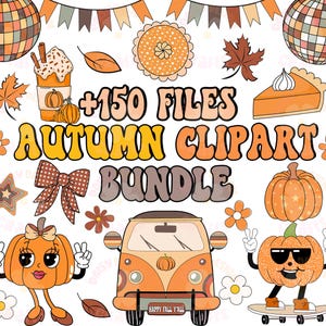 Autumn Clipart Bundle, Autumn Clipart, Fall Clip Art, Pumpkin Clipart, Cozy Autumn Png, Clipart Bundle