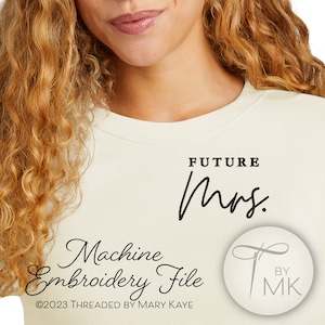 Stickmuster - Future Mrs. - Linke Brustweite