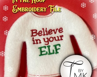 Wzór do haftu - Sweterek dla lalki świątecznej - Believe