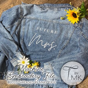 Embroidery Pattern - Future Mrs. - Jacket Back Size - Etsy