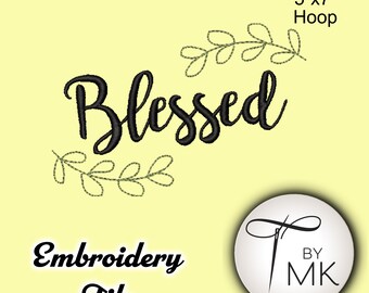 Embroidery Pattern - Blessed
