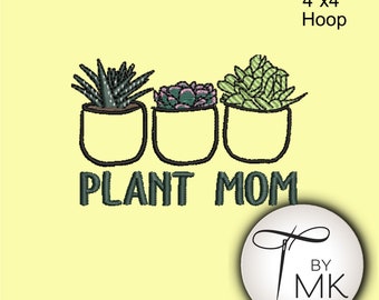 Embroidery Pattern - Plant Mom - Succulents