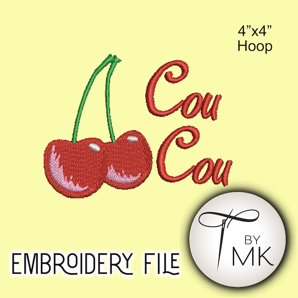 Embroidery Pattern - Cherry - Cou Cou - Cherries