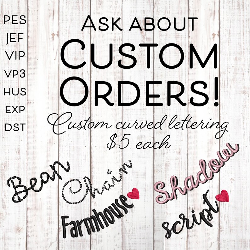 Embroidery Pattern Mom Curved Neckline Text Curved Words - Etsy
