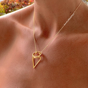 Wedding Geometric Ring Holder Necklace, Ring Holder Pendant, Custom Engagement Ring Keeper Necklace, Ring Holder for Chefs Doctors Nurses