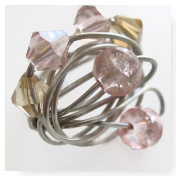 Items similar to Wire Wrapped Pinky Ring, Art Nouveau, Gifts for Her