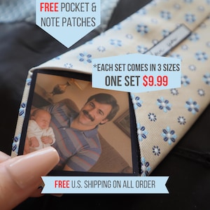 Custom Photo Patch for ties, Christmas gift, tie patch, grandpa gift, wedding gift, father of the bride, fathers day gift, anniversary gift