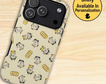 Lucky Cat Pattern Phone Case: Impact Resistant, Glossy Finish