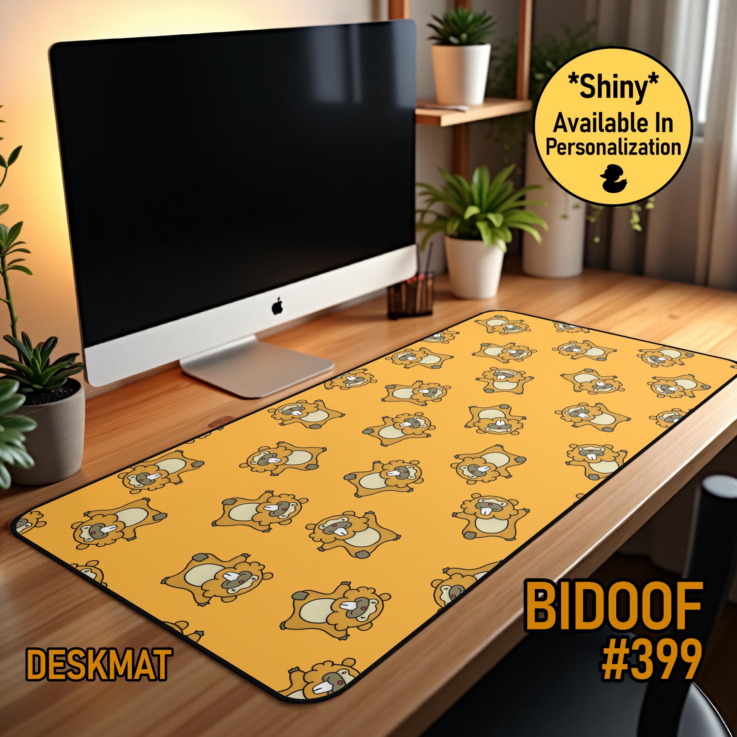 Bidoof Desk Mat: Hand-Drawn TCG Gamer Mousepad