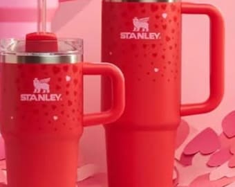 Stanley 2025 Valentine’s Day Mommy and Me Ruby Hearts 30 oz and 20 oz Quencher Set