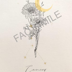 FIORI SEGNO zodiacale PERSONALIZZABILE