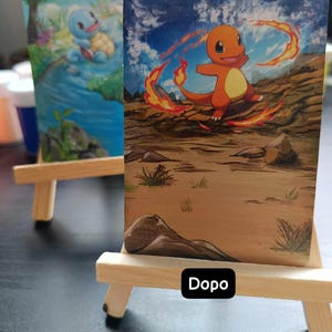 Carta Pokemon dipinta a mano Charmander