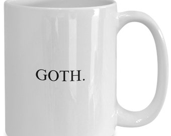 Goth Coffee Mug, Dark Alternative Design