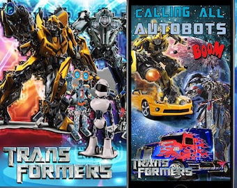 Video-uitnodiging verjaardagsfeestje Transformers, digitale animatie-uitnodiging Optimus Prime voor mobiel