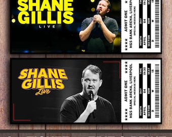 Shane Gillis Live Tour Ticket: Personalisiertes Comedy Show Geschenk (CANVA Download)