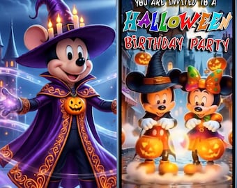 Mickey Halloween Video Invitation | Spooky Birthday Party Short