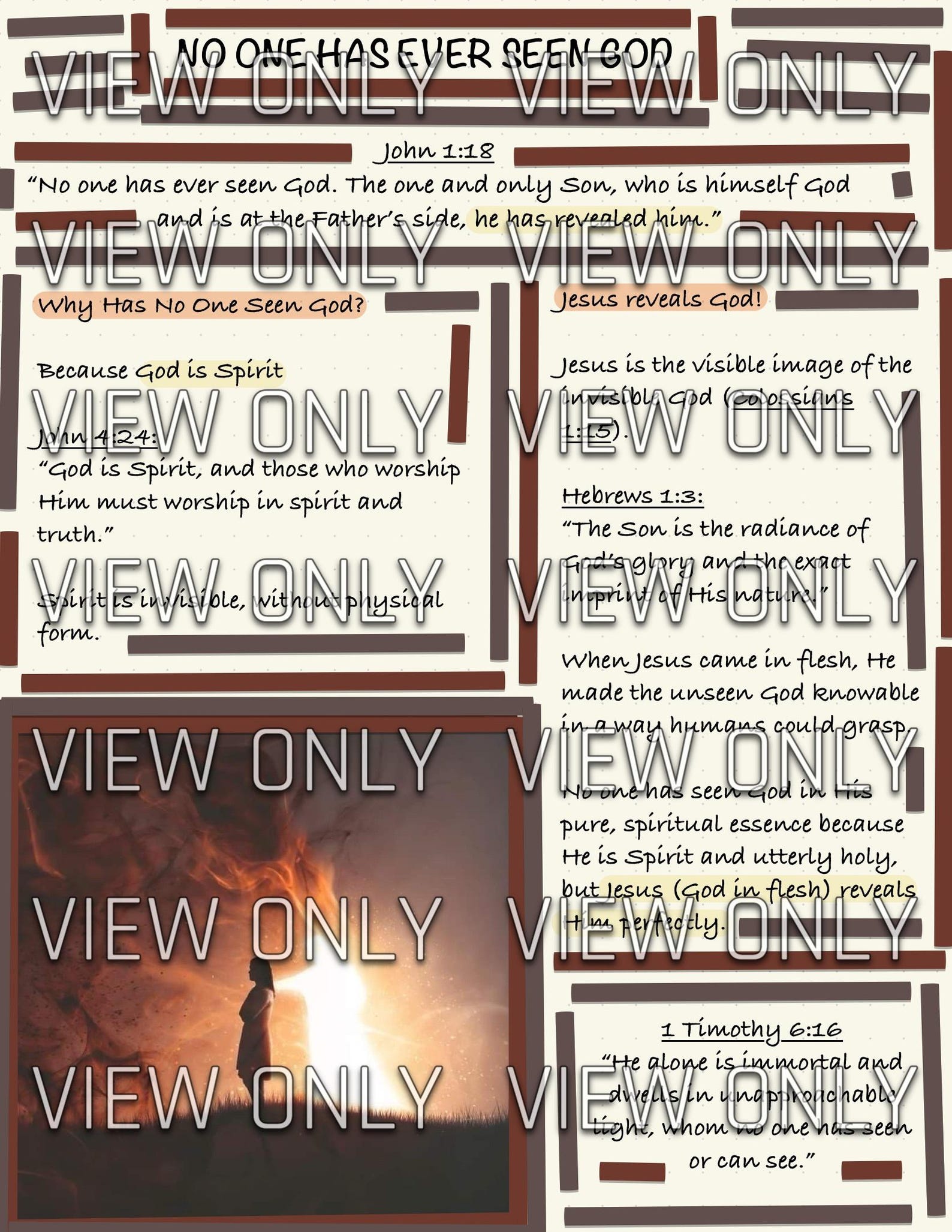 No One Has Ever Seen God Bible Study Guide | Jesus Reveals the Father ...
