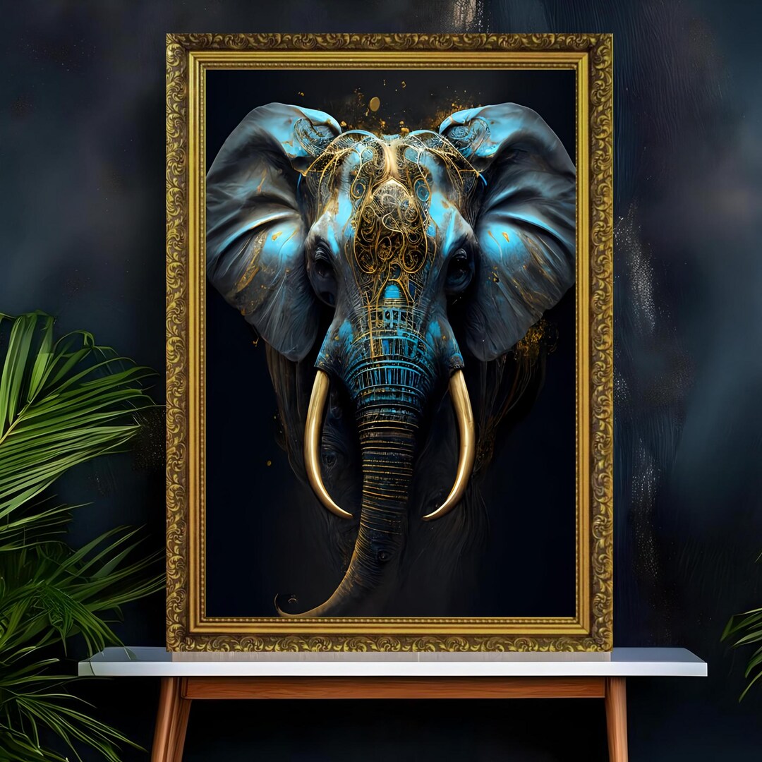 Indian Elephant Wall Art | Sacred Elephant Print | Spiritual Art | Boho ...