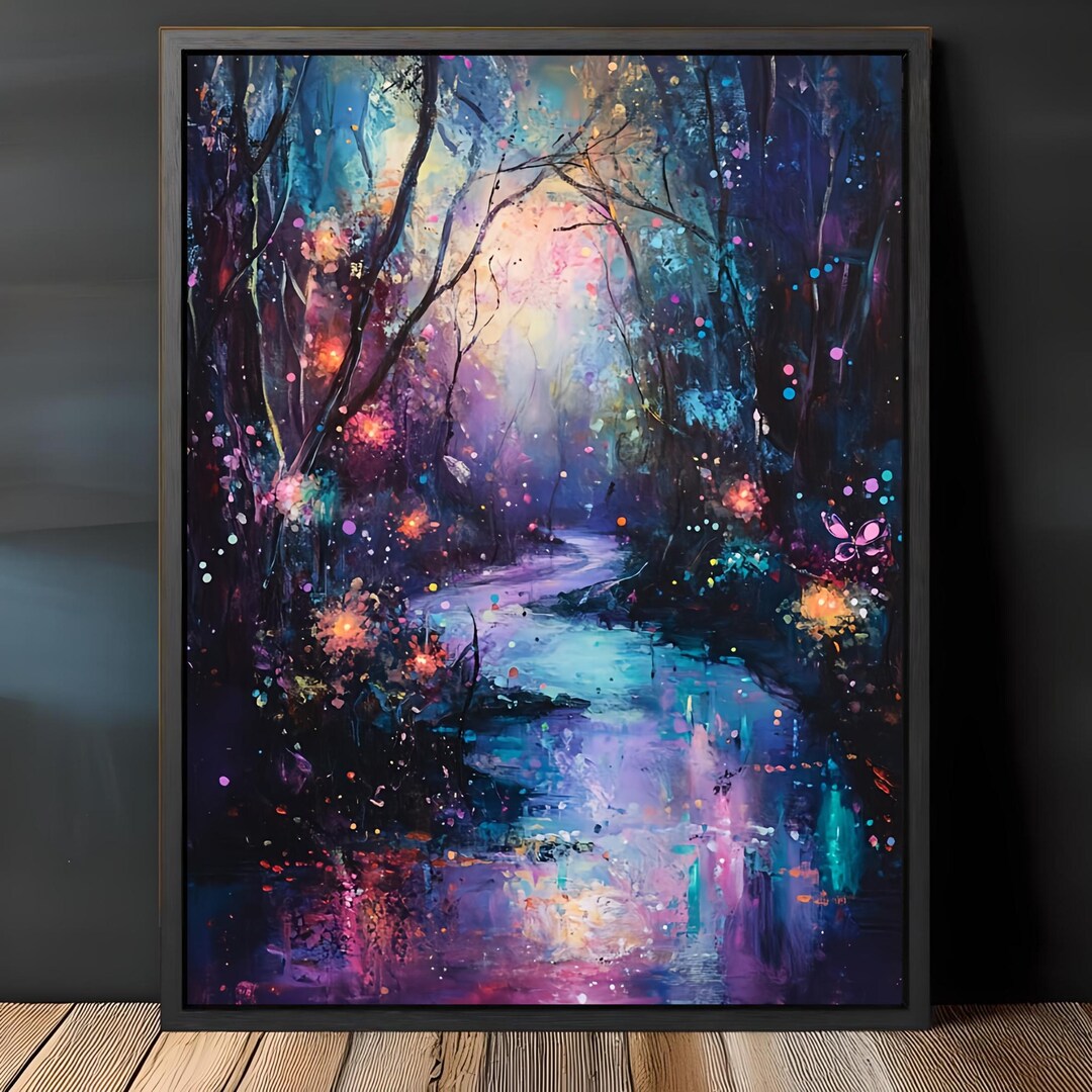 Enchanted Forest Art Print: Mythical Landscape Wall Decor - Etsy