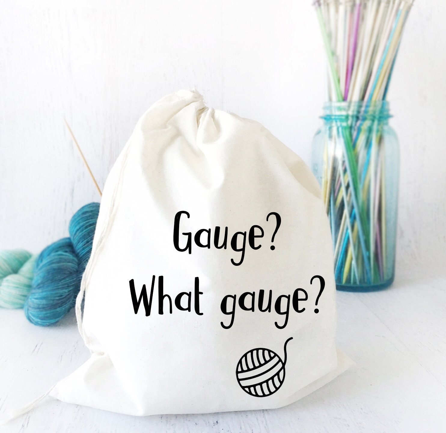 Funny Knitting Bag Project Bag Yarn Bag Knitting Tote Gift ...