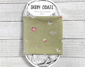 Fall Apple Yarn Cozy- Apple Yarn Holder- Apple Skein Coat- Yarn Sleeve - Yarn Bowl- Knitting Accessory- Gift for Crochet- Fiber Swap Idea