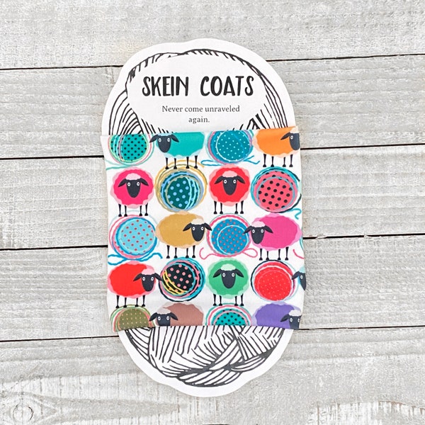 Sheep Yarn Cozy- Sheep Yarn Holder - Sheep Skein Coat- Yarn Sleeve- Sheep Yarn Bowl- Knitting Accessory- Wool Hugger- Fiber Swap Idea