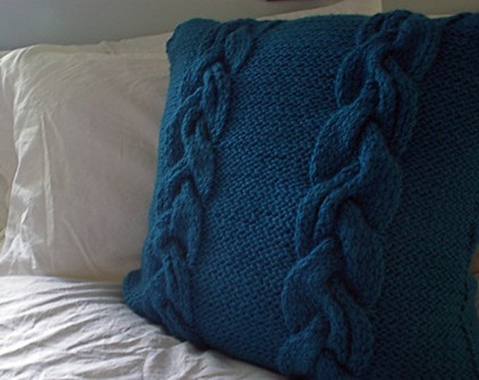 Braided Cable Knit Pillow Sham PATTERN Etsy