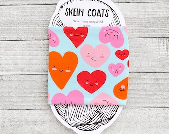 Heart Skein Coat, Yarn Cozy, Yarn Sleeve, Knitting Accessory, Best Friend Gifts