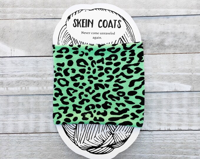Green Leopard Yarn Cozy Yarn Holder Yarn Organizer Yarn - Etsy