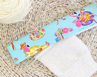 Summer DPN Holder, Double Pointed Needle Case, Sock Knitting Needle Organizer
